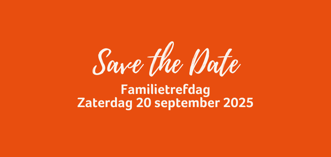 Save The Date - Familietrefdag Zaterdag 20 september 2025
